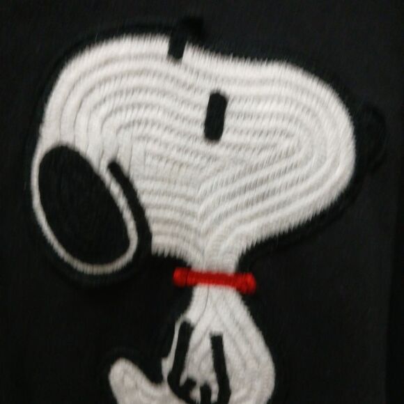 Snoopy Embroidered Licensed Peanuts Women's Hoodie Black Size S Kangaroo Pockets - Picture 5 of 16